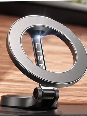 LISEN MagSafe Car Mount vacuum suction and magnetic hold